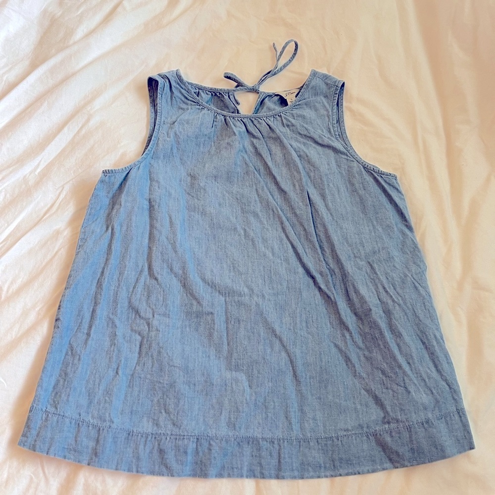 J. Crew Chambray sleeveless blouse